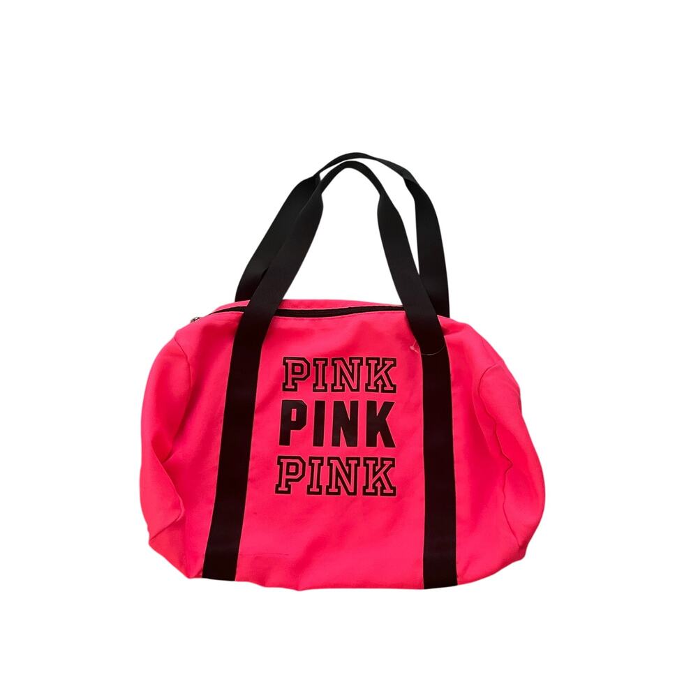New Victoria Secret PINK Neon Pink Duffle Sport Gym Bag
